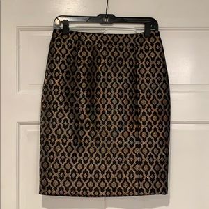 Gold shimmer holiday skirt